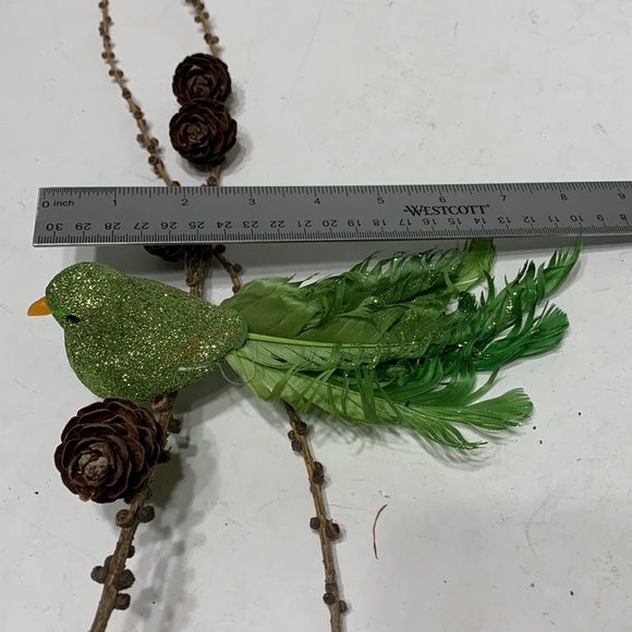 Glitter bird ornament green - Picture 12 of 12